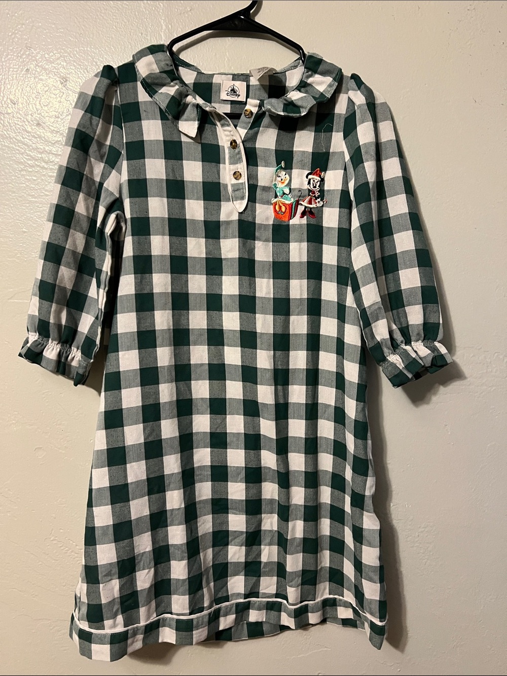 DISNEY STORE MINNIE MOUSE & DAISY DUCK HOLIDAY NIGHTSHIRT Gingham SZ 13